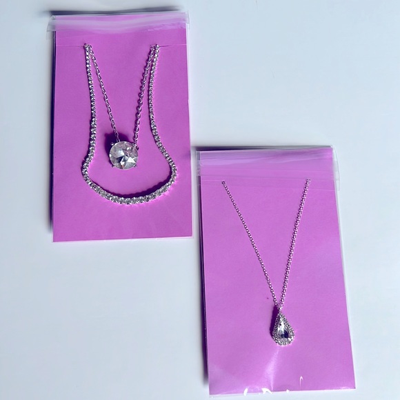 Silver Vintage Bling Necklaces, Made from Repurposed Jewelry - Picture 1 of 5